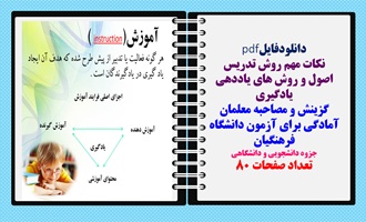 نکات مهم روش تدریس اصول و روش های یاددهی یادگیری  گزینش و مصاحبه معلمان